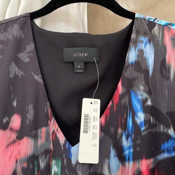 NWT J.Crew Drapey Side Slit Dress in Floral Splash - Picture 7 of 10